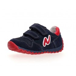 sneakersy Naturino Sammy vel/rete/micro navy-rosso