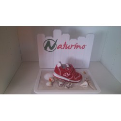 sneakersy  Naturino Bomba velcro velour rosso