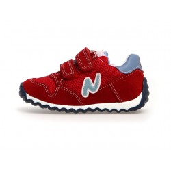 sneakersy Naturino Sammy 2 VL suede/net red-celeste