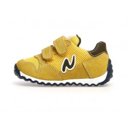 sneakersy Naturino Sammy 2 VL suede/net yellow