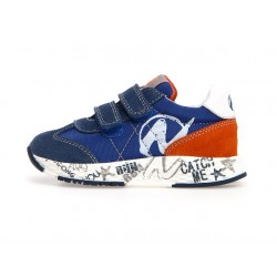 sneakersy Naturino Jesko VL  suede/nylon sole run azure-orange